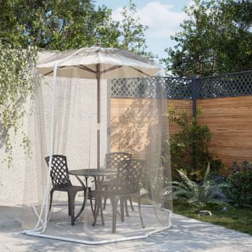 Vidaxl Mreža protiv komaraca za suncobran, bijela, Φ330x250 cm