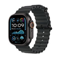 Apple Watch Ultra 2 pametni sat, 49 mm, Cellular, Black Titanium kućište, Black Ocean Band remen