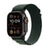 Apple Watch Ultra 2 pametni sat, 49mm, Cellular, Black Titanium kućište, Dark Green Alpine Loop remen, L