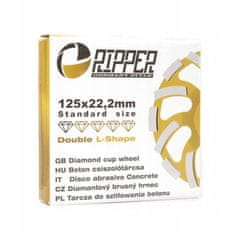 MAR-POL Dijamantna segmentna ploča za brušenje betona dupla L 125×22,2mm