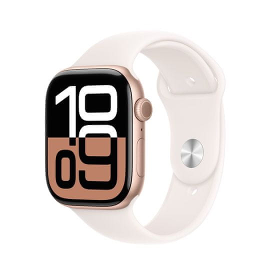 Apple Watch S10 GPS pametni sat, 46mm, bež aluminijsko kućište s bež sportskim remenom, M/L (mwwt3qh/a)