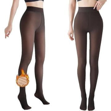VIVVA® Ženske termo tajice, podstavljene zimske tajice s flis podstavom, visoki struk, tople helanke | SHEERLEGS
