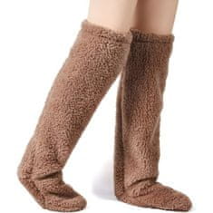 VIVVA® Udobne, mekane čarape, zimske kućne, fluffy cozy čarape, tople i mekane za hladne dane | HUGSOCKS, smeđa