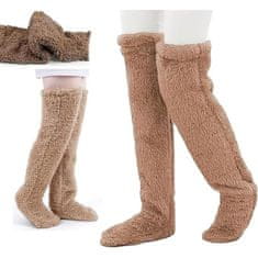 VIVVA® Udobne, mekane čarape, zimske kućne, fluffy cozy čarape, tople i mekane za hladne dane | HUGSOCKS, smeđa
