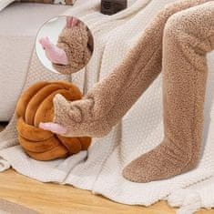 VIVVA® Udobne, mekane čarape, zimske kućne, fluffy cozy čarape, tople i mekane za hladne dane | HUGSOCKS, smeđa