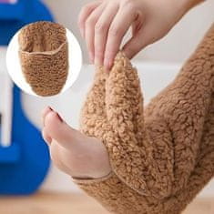 VIVVA® Udobne, mekane čarape, zimske kućne, fluffy cozy čarape, tople i mekane za hladne dane | HUGSOCKS, smeđa