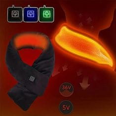 VIVVA® Električni grijaći šal, topao i prijenosni, USB punjenje, 3 stupnja temperature, grijaći šal za zimu | HUGLET