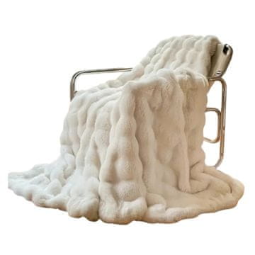 HOME & MARKER® Mekana, luksuzna, plišana deka, pokrivač od umjetnog krzna, za sofu i krevet, cozy i dekorativna | COZYGLAM