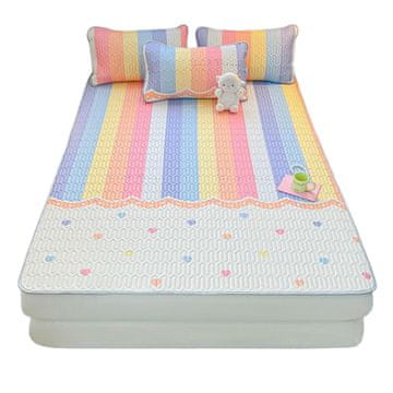 JOJOY® Dječja posteljina, komplet 90x200 cm, s uzorkom dinosauri i duga, antialergijska i prozračna | DUODREAM