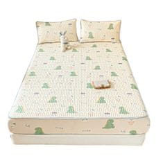 JOJOY® Dječja posteljina, komplet 90x200 cm, s uzorkom dinosauri i duga, antialergijska i prozračna | DUODREAM, dino