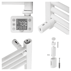 Adler Grijač električni radijator kupaonica adler ad 7824, LED, 600W