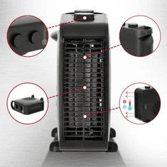 Adler Električna grijalica, grijalica AD 7725 crna stojeća - ležeća, 2000W