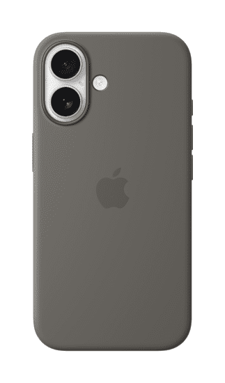 Apple iPhone 16 Silicone Case ovitek, z MagSafe, Stone Gray