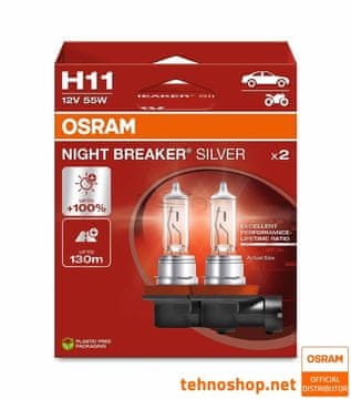 Osram HALOGENA ŽARULJA H11 NIGHT BREAKER SILVER 64211NBS-2HB 55W PGJ19-2 2HB