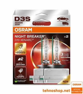 Osram XENON ŽARULJA D3S 66340XN2-2HB XENARC NIGHT BREAKER 220 35W PK32d-5 2HB