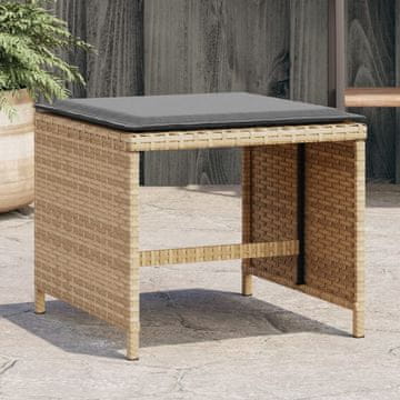 Vidaxl Vrtne stolice s jastucima, set od 4, miješano bež boje, 41x41x36 cm