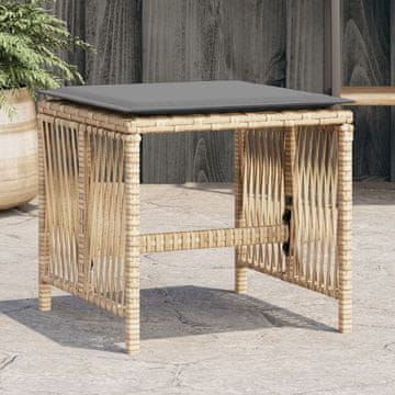 Vidaxl Vrtne stolice s jastucima, set od 4, miješano bež boje, 41x41x36 cm