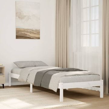 Vidaxl Iznimno dugi krevet bez madraca, bijela, 80x210 cm, borovina