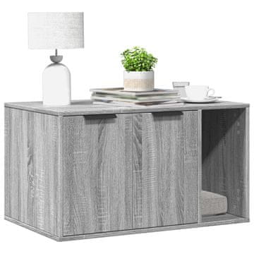 Vidaxl Kutija za pijesak, siva sonoma hrast, 80x50x45 cm