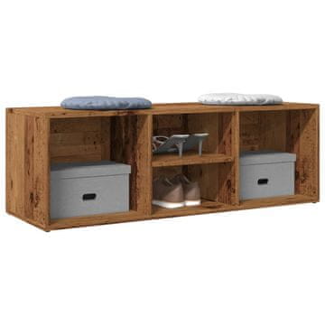 Vidaxl Klupa za cipele, boja starog drva, 105x35x35 cm