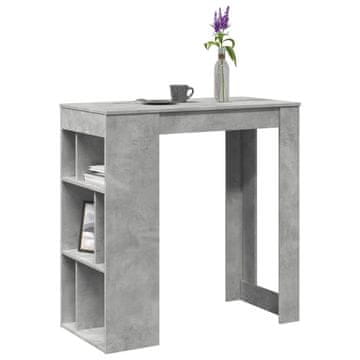 Vidaxl Barski stol s pretincima, betonsko-sivi 102x50x103,5 cm