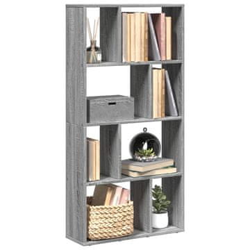 Vidaxl Polica za knjige, siva sonoma hrast, 60x20x120 cm
