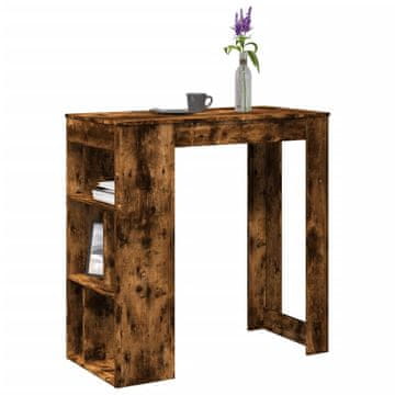 Vidaxl Barski stol s pretincima, dimljeni hrast 102x50x103,5 cm
