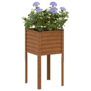 Vidaxl Vrtna žardinjera, 45x45x88 cm, Corten čelik