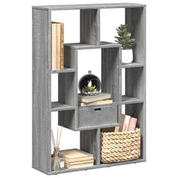 Vidaxl Polica, sivi hrast sonoma, 63x20x90 cm, materijal na bazi drva