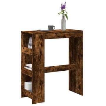 Vidaxl Barski stol s pretincima, dimljeni hrast 90x40x103,5 cm