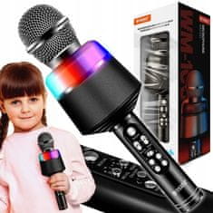 Dexxer USB AK. 1200mAh Bluetooth SD karaoke mikrofon s RGB LED zvučnikom
