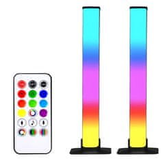 Dexxer 2x LED RGBIC Smart Decorative Column Glazbena operacija 32cm + daljinski upravljač