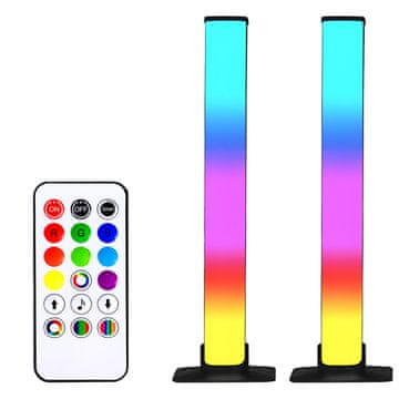 Dexxer 2x LED RGBIC Smart Decorative Column Glazbena operacija 32cm + daljinski upravljač