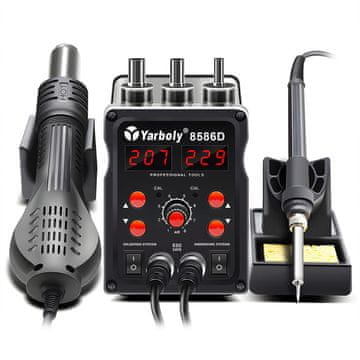 Dexxer 2u1 700W LCD stanica za lemljenje vrućim zrakom i lemilo od 60W do 500°C