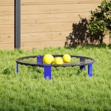 Vidaxl Set okruglih mreža, 3 loptice i pumpa, Ø90x20 cm