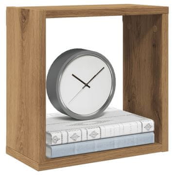 Vidaxl Zidne police u obliku kocke, 2 kom, Artisan hrast, 30x15x30 cm