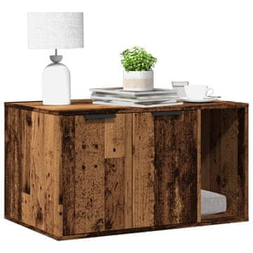 Vidaxl Kutija za pijesak antikno drvo 80x50x45 cm