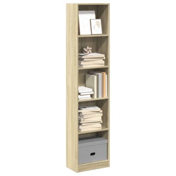 Vidaxl Polica, Sonoma hrast, 40x24x176 cm, materijal na bazi drva