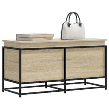 Vidaxl Komoda s poklopcem, hrast sonoma, 100x40x51,5 cm