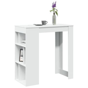 Vidaxl Barski stol s pretincima Bijeli 102x50x103,5 cm