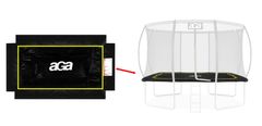 Aga Pokrivač za opruge za pravokutni trampolin 244x335 cm Crna/Žuta