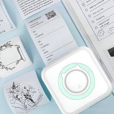 VYZIO® Mini printer za mobitel u boji – Bluetooth pisač s 8 rola papira, bez tinte | MINIMULTIROLL