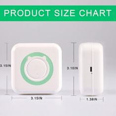 VYZIO® Mini printer za mobitel u boji – Bluetooth pisač s 8 rola papira, bez tinte | MINIMULTIROLL