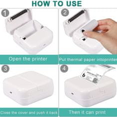 VYZIO® Mini printer za mobitel u boji – Bluetooth pisač s 8 rola papira, bez tinte | MINIMULTIROLL