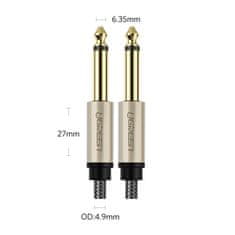 Ugreen AV128 audio kabel 6.35mm jack 1m, siva