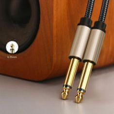 Ugreen AV128 audio kabel 6.35mm jack 1m, siva
