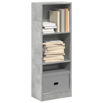 Vidaxl Polica, betonsko siva, 40x24x109 cm, materijal na bazi drva