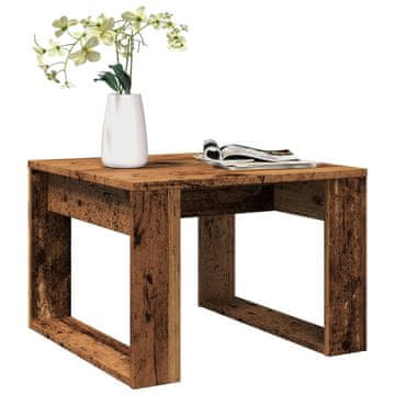 Vidaxl Pomoćni stolić, boja antiknog drva, 50x50x35 cm