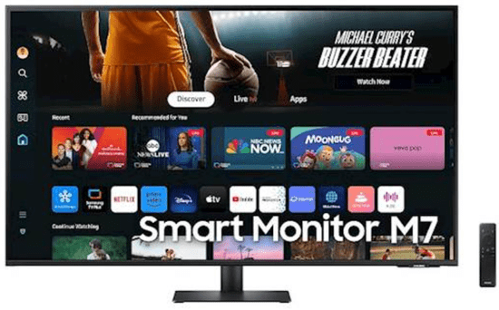 Samsung Smart M7 M70D monitor, UHD, 43, VA, 16:9, 3840X2160, 2x HDMI, USB-C (LS43DM702UUXDU)