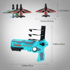 JOJOY® Dječji pištolj za lansiranje pjenastih aviona, set aviona na bacanje za igru na otvorenom | PLANELAUNCH